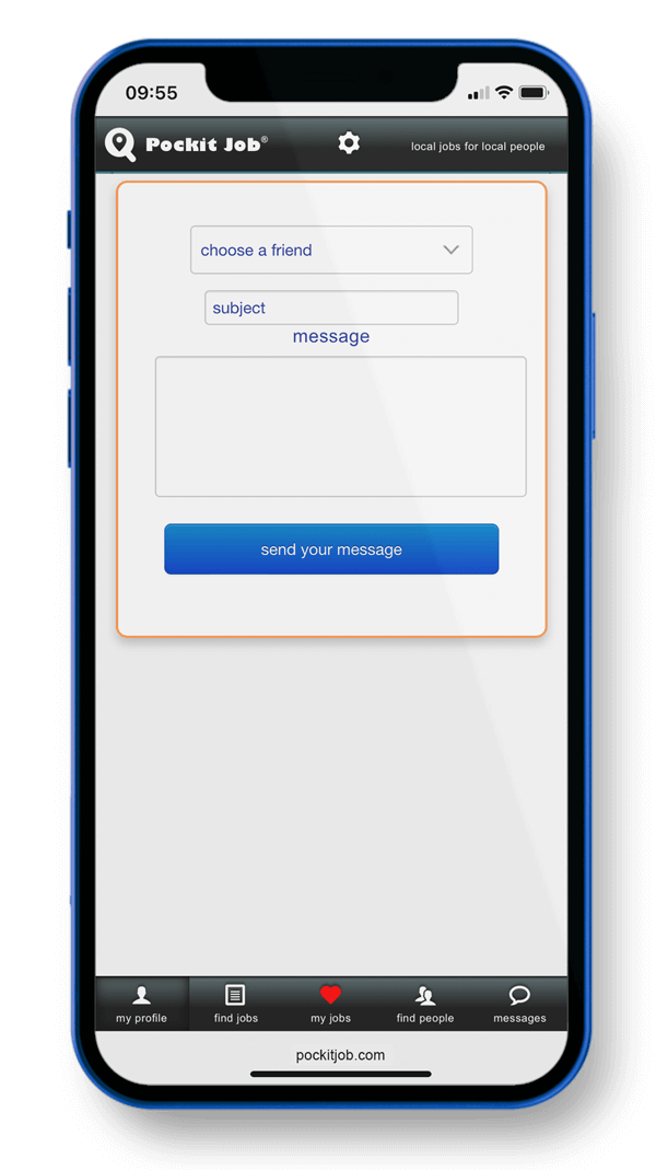 Message people inside the app>
